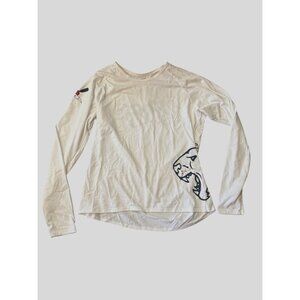 Patagonia White Long Sleeve Graphic T-Shirt With Panther Print